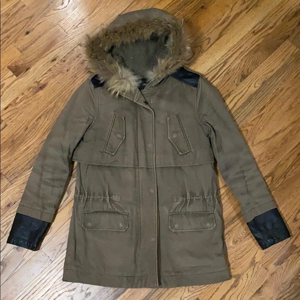 Maje Womens jacket w/ leather details - size 1